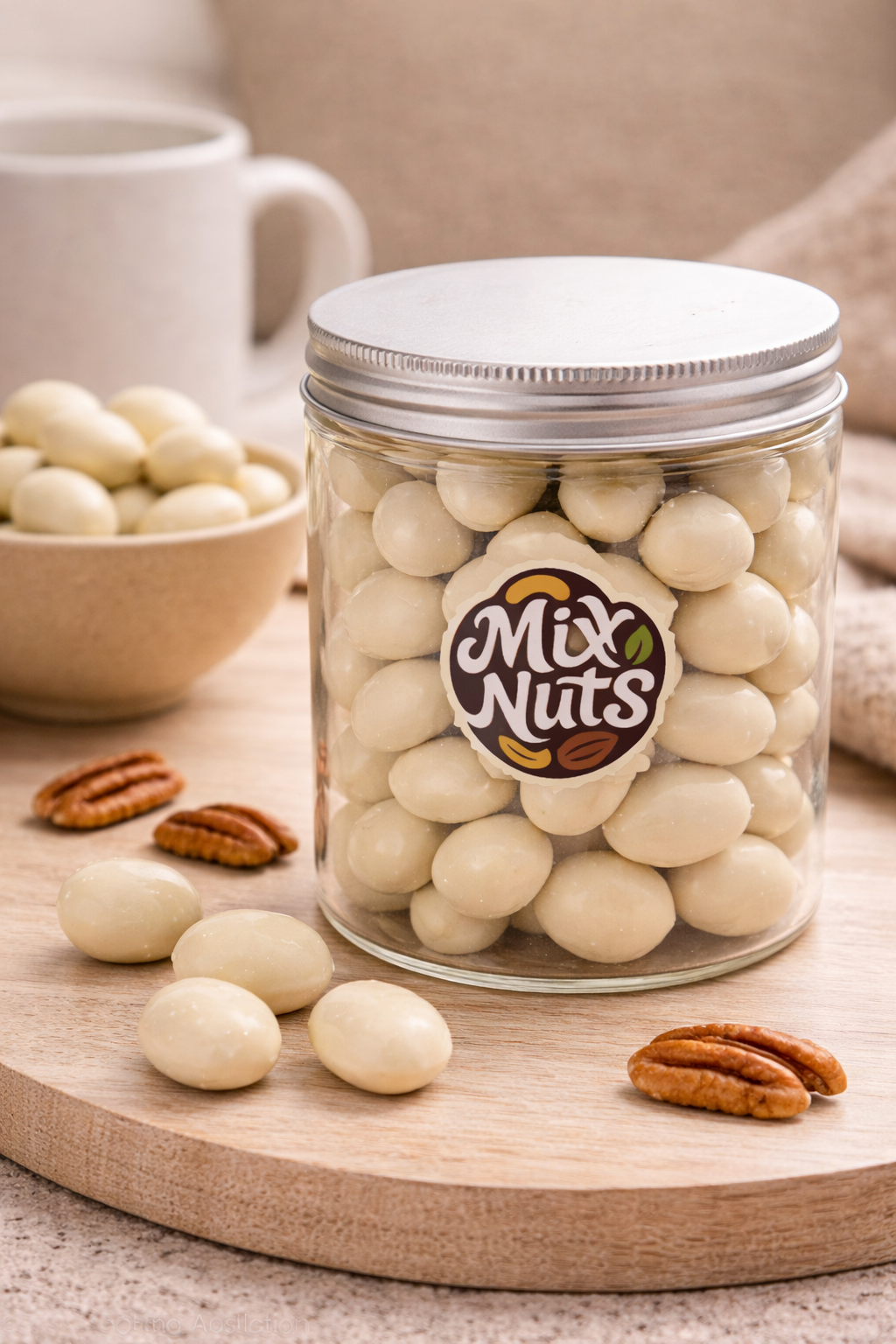 برطمان شيكولاتة بيضاء بالبيكان